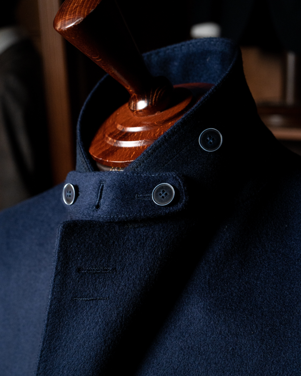 Cappotto Blu Tre Bottoni
