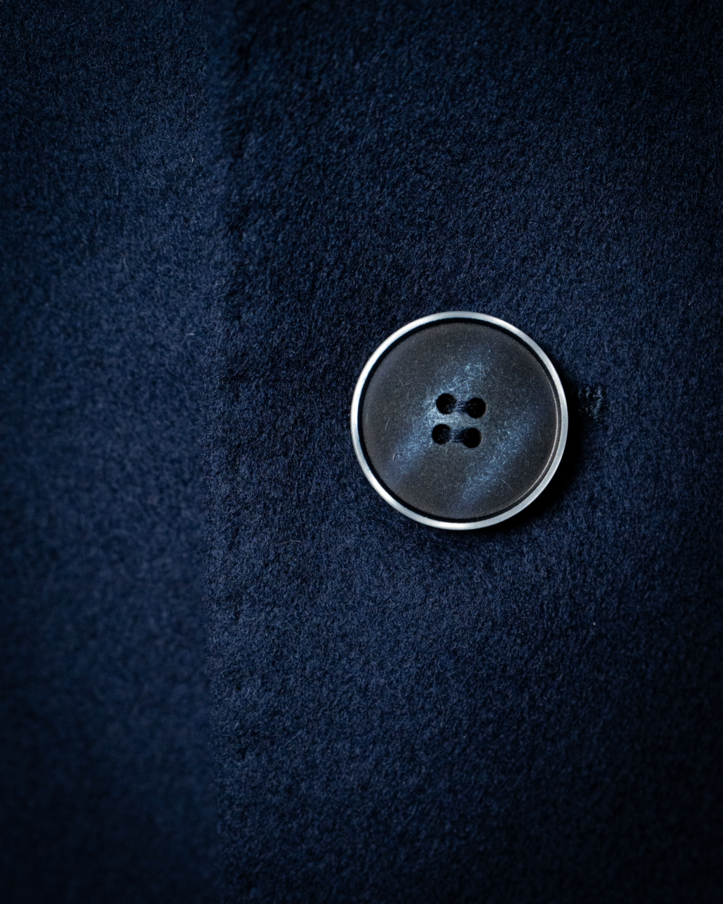 Cappotto Blu Tre Bottoni