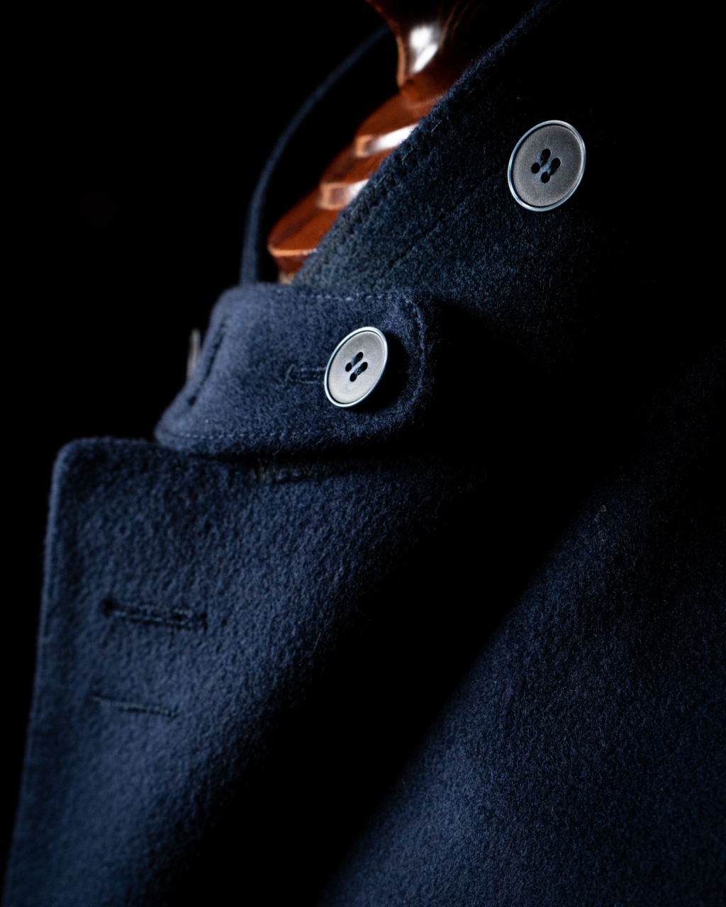 Cappotto Blu Tre Bottoni