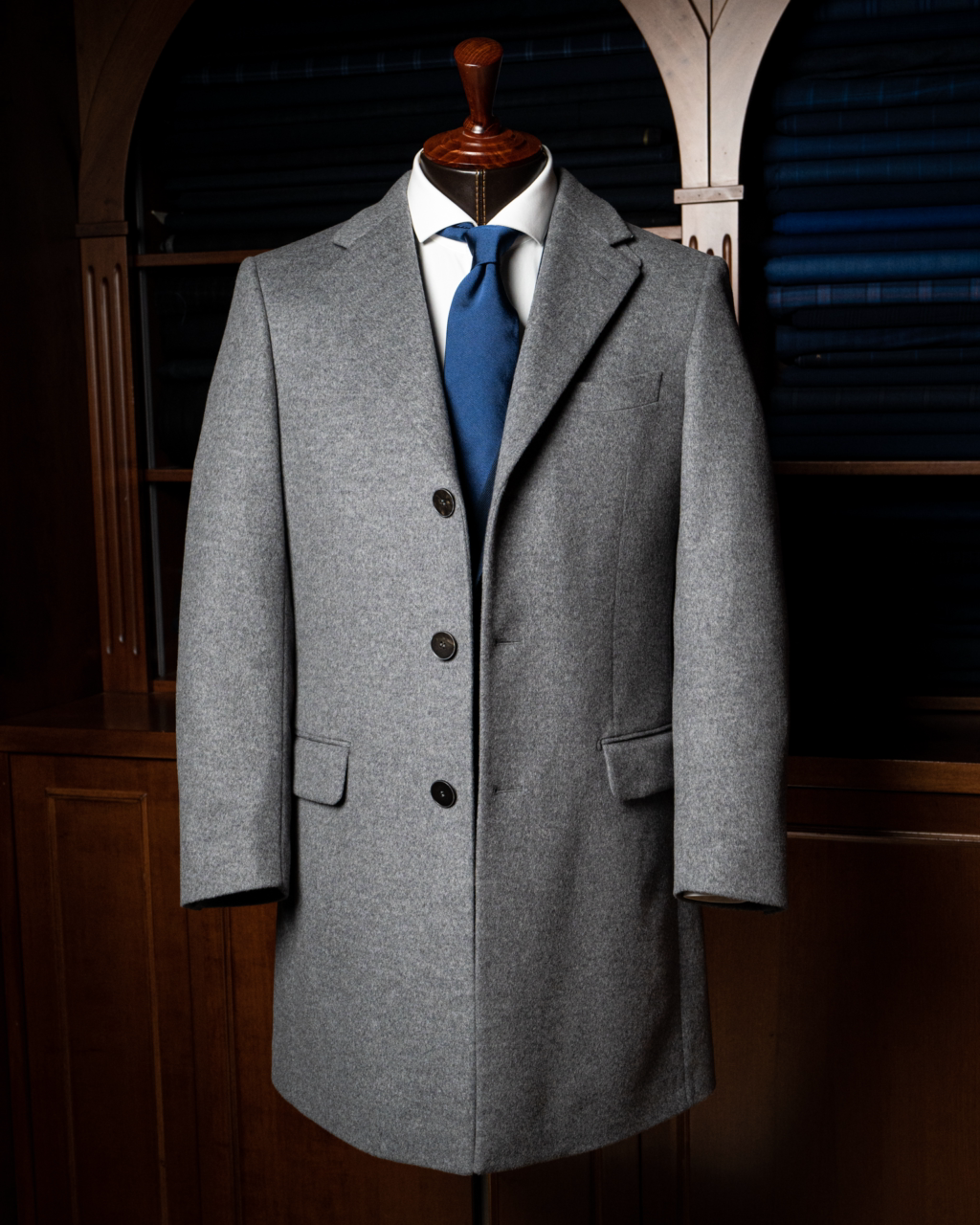 Three Buttons Gray Coat