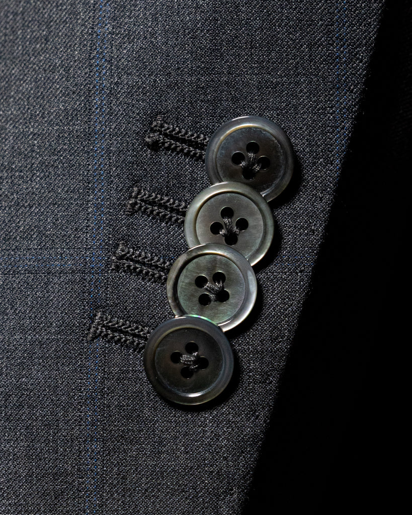 Abito Giotto Grigio Quadri Blu con Gilet