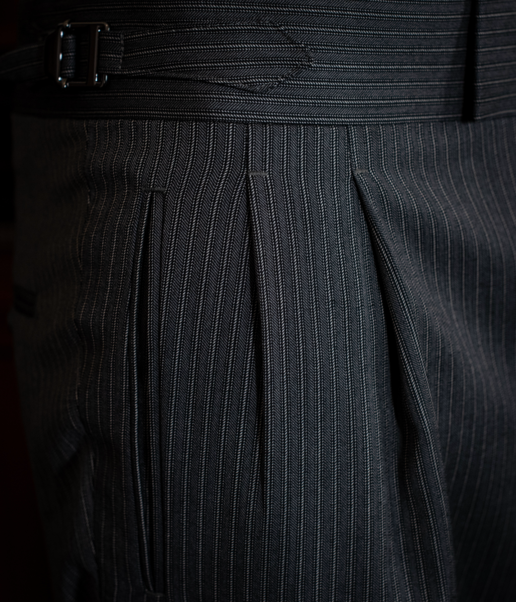 Borromini Gray Pinstriped Pants