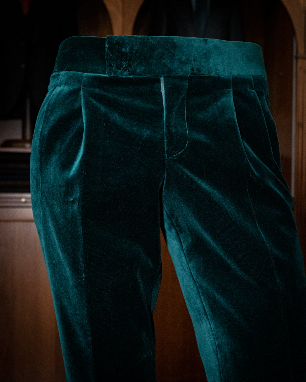 Pantalone Borromini Velluto Verde