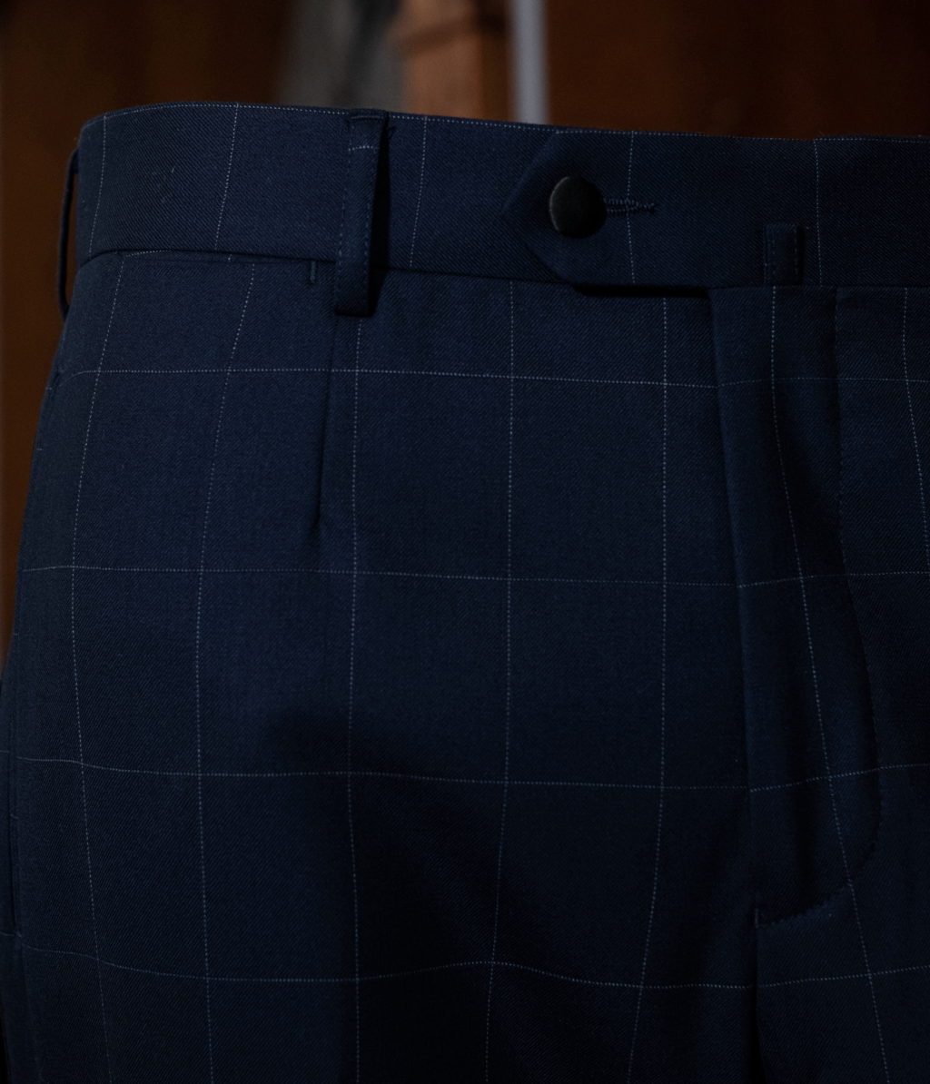 Tiziano Blue Checkered Trousers