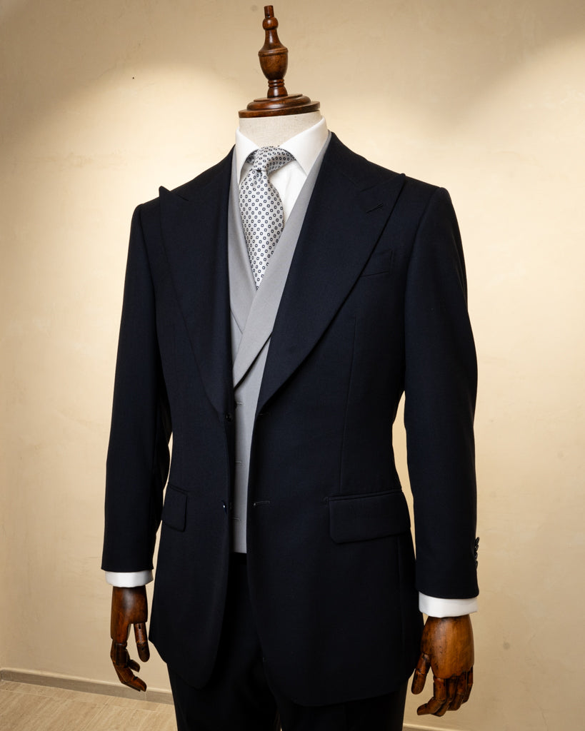  Bernini Midnight Blue Suit with Vest 