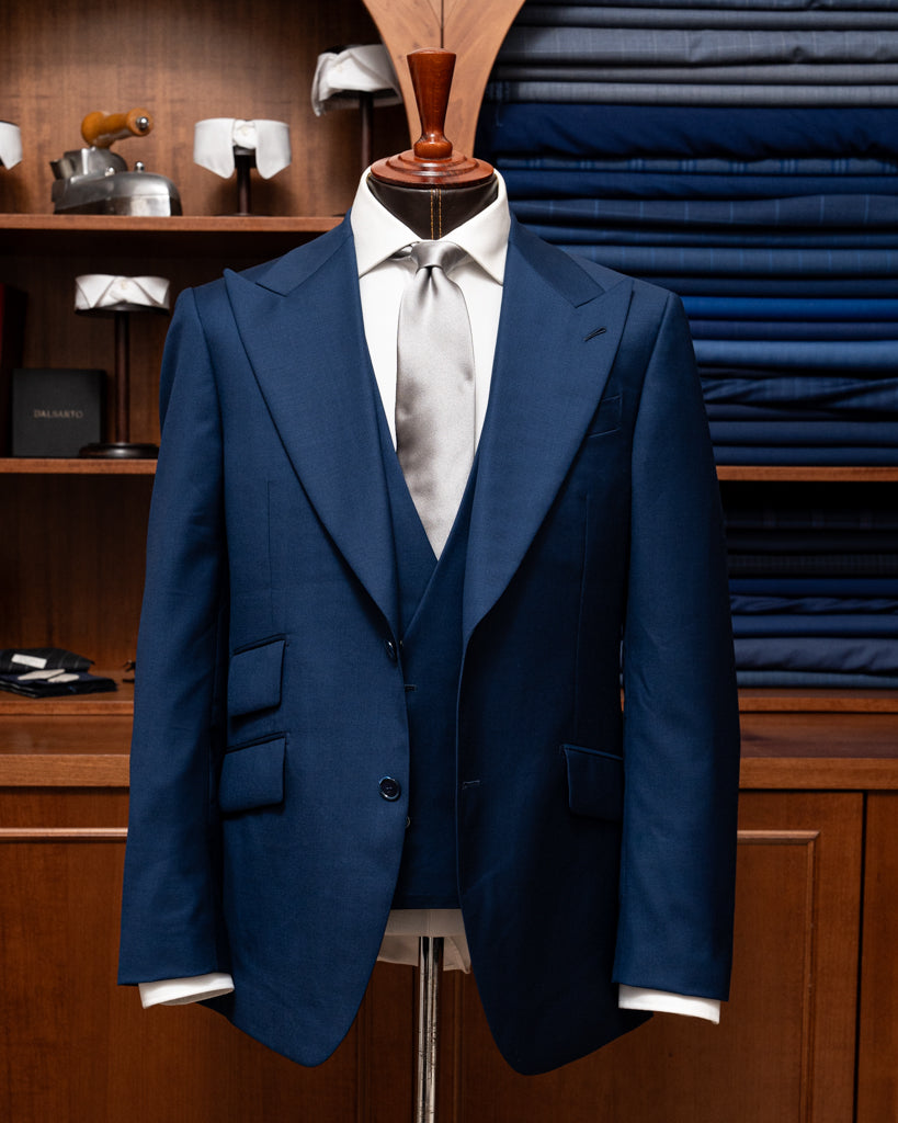 Abito Bernini Blu Cobalto con Gilet
