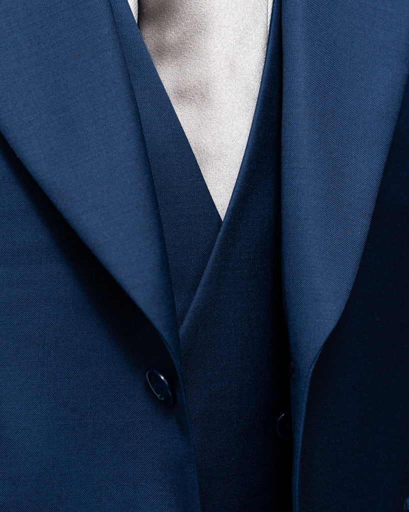 Abito Bernini Blu Cobalto con Gilet