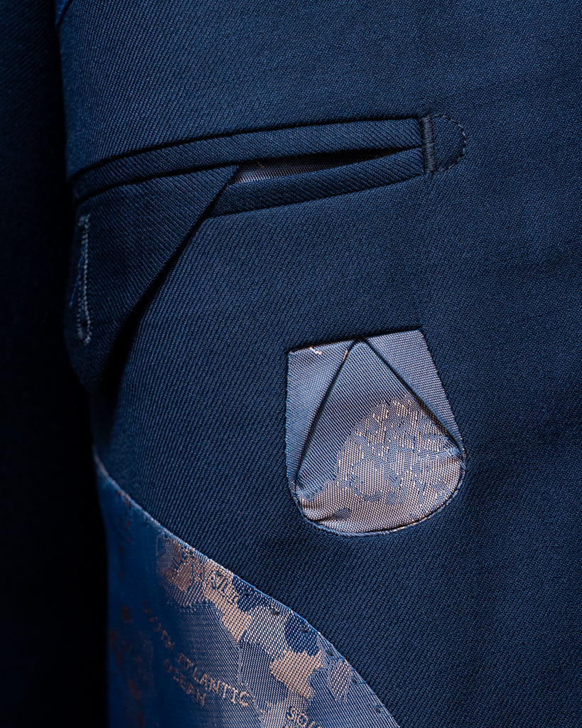 Abito Bernini Blu Cobalto con Gilet