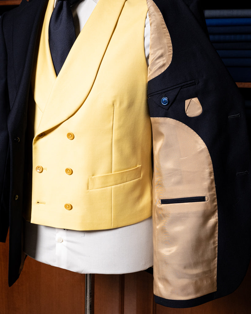 Abito Bernini 3 Pezzi con Gilet Giallo