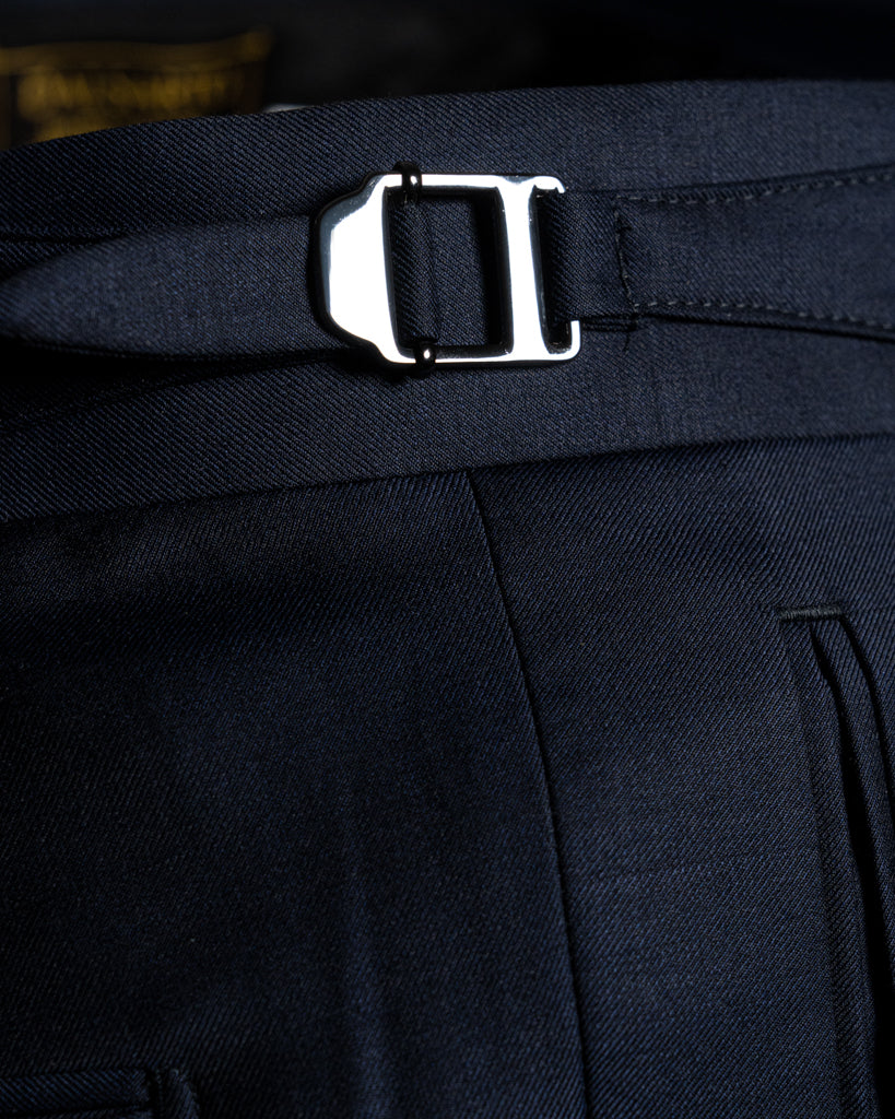 Abito Bernini Blu Dalsarto con Gilet Verde Salvia