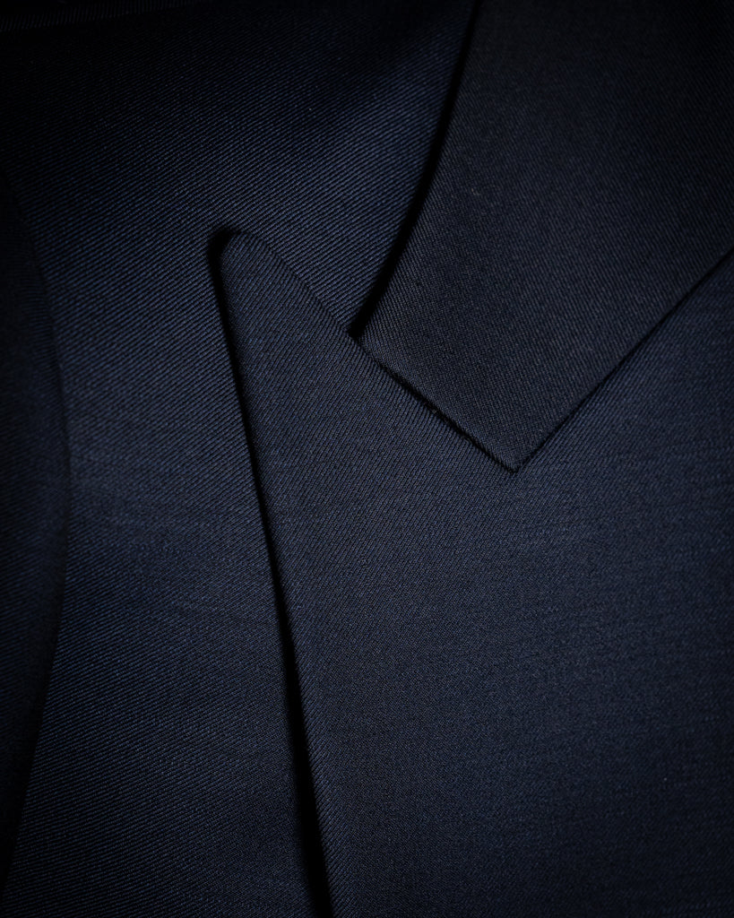 Abito Bernini Blu Dalsarto con Gilet Verde Salvia
