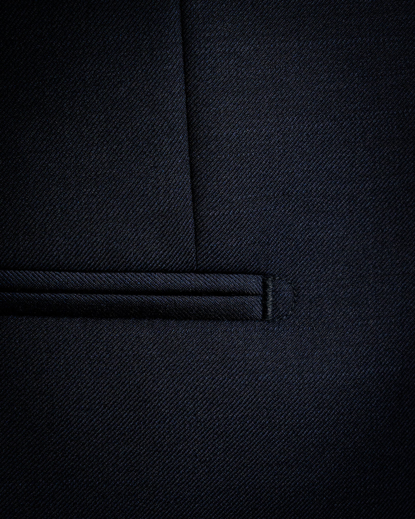 Abito Bernini Blu Dalsarto con Gilet Verde Salvia