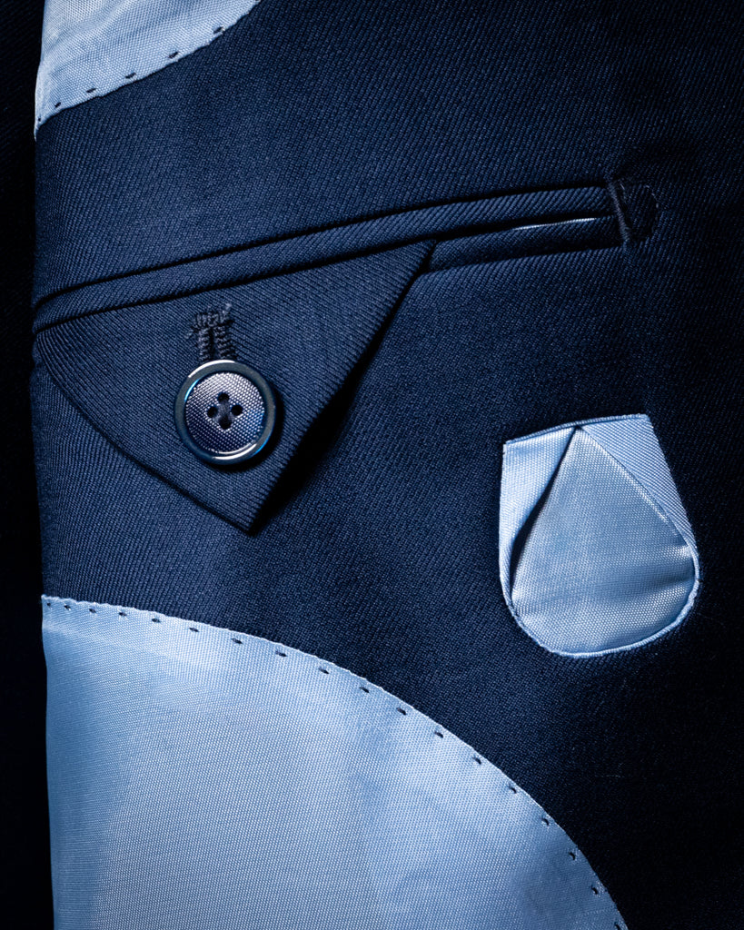 Bernini Navy Blue Suit with Vest