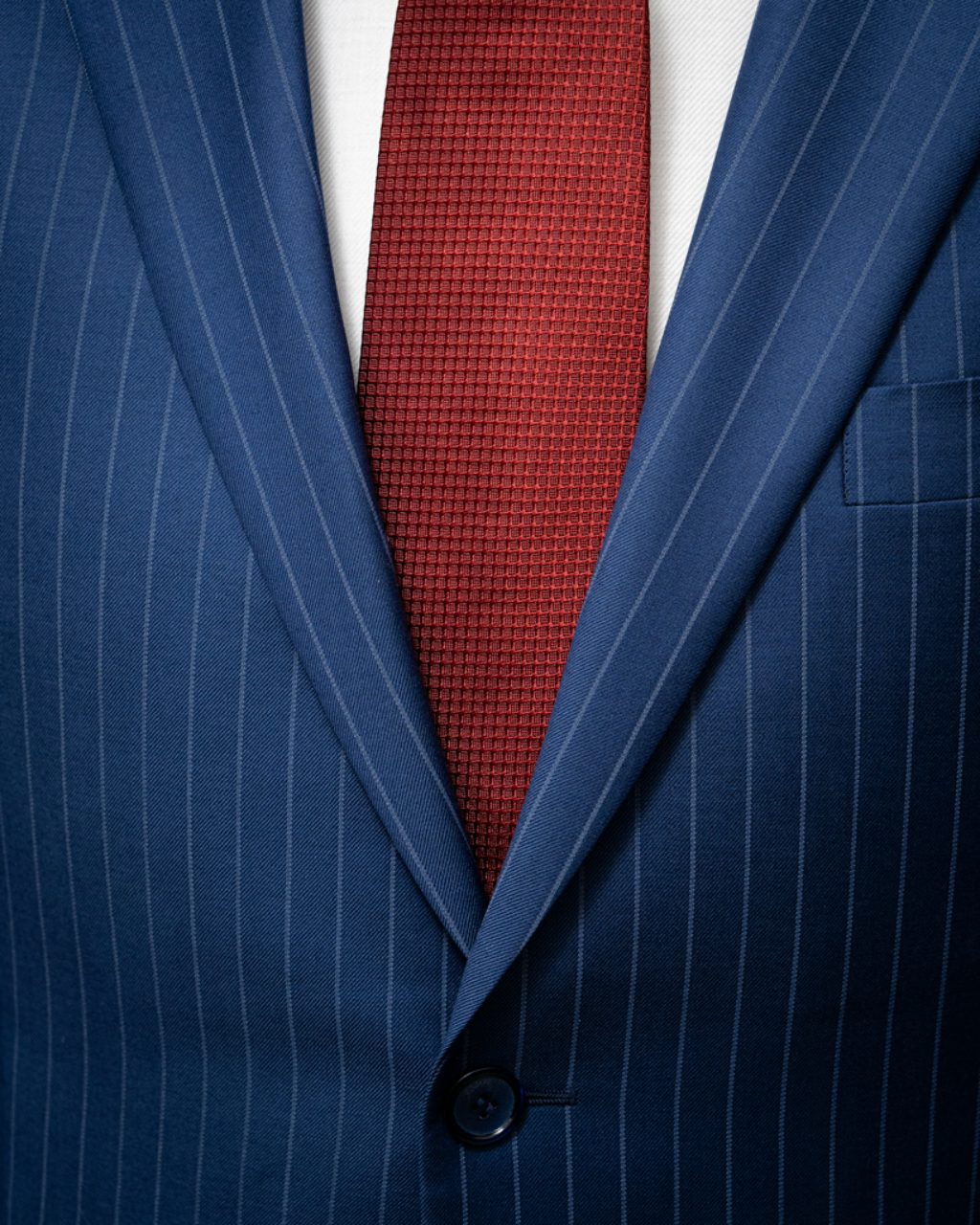 Bernini Navy Blue Pinstripe Suit