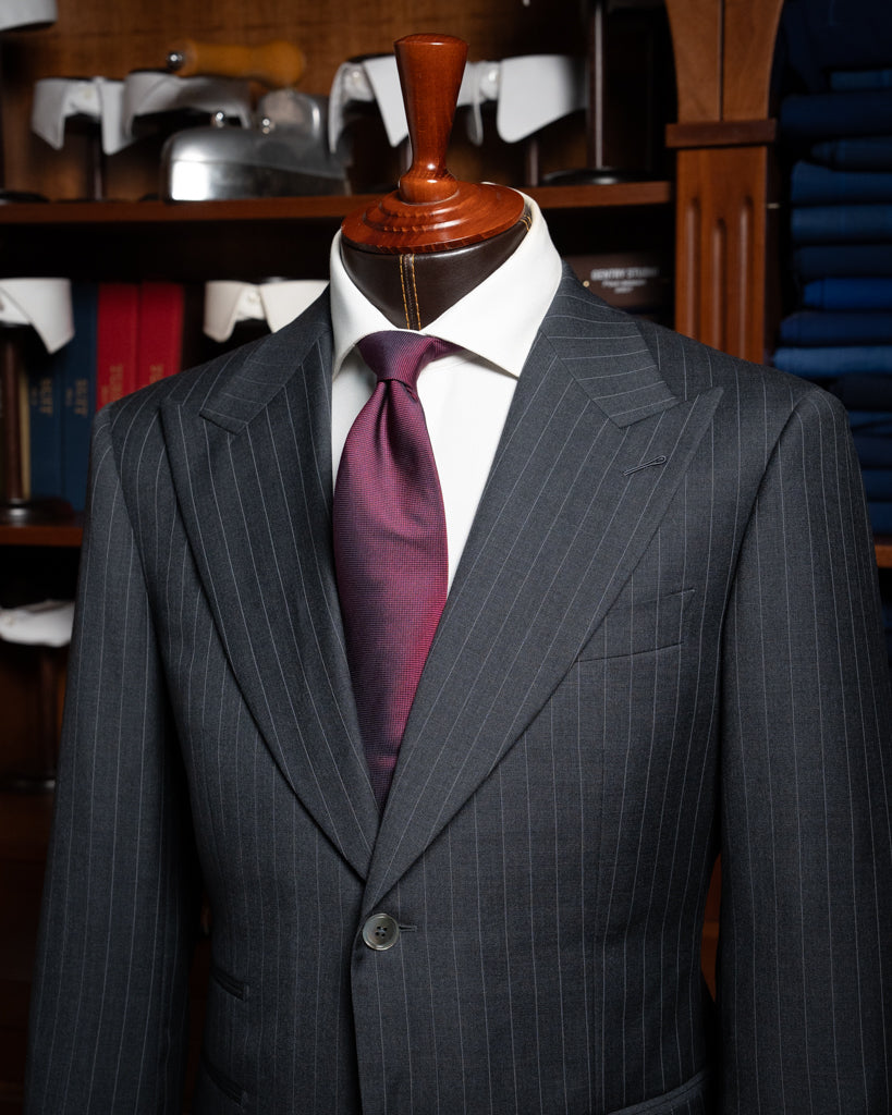 Bernini Pinstripe Dark Gray Suit