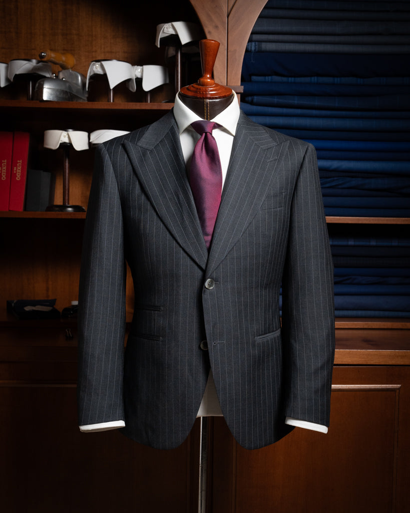 Bernini Pinstripe Dark Gray Suit