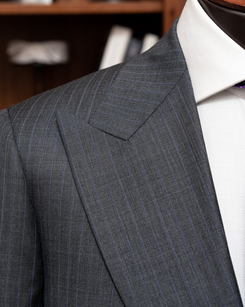 Abito Bernini Gessato Grigio Piombo con Gilet