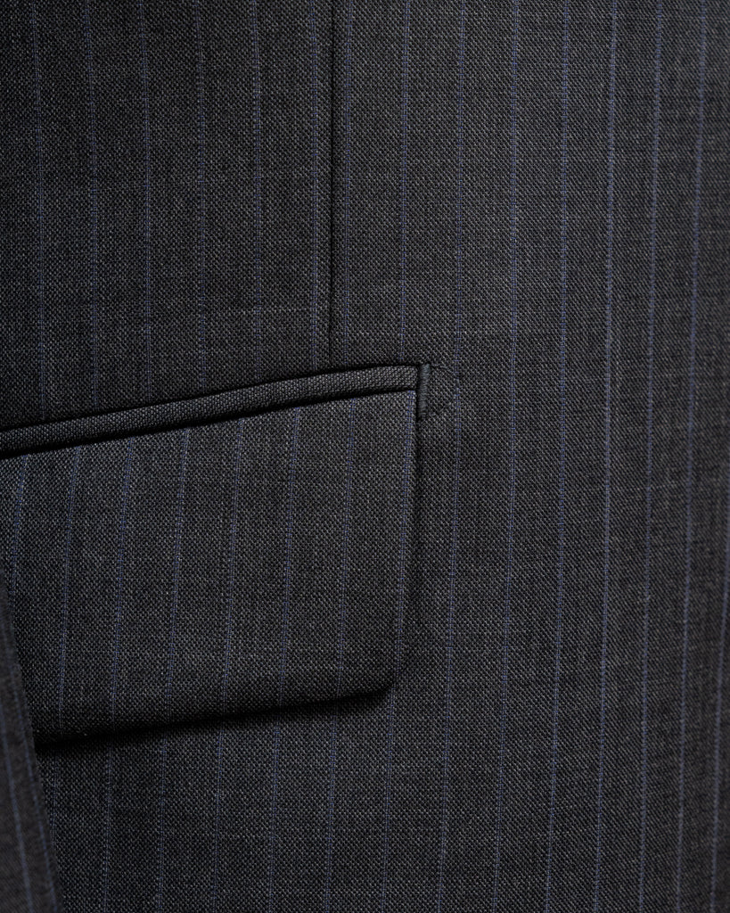 Abito Bernini Gessato Grigio Piombo con Gilet