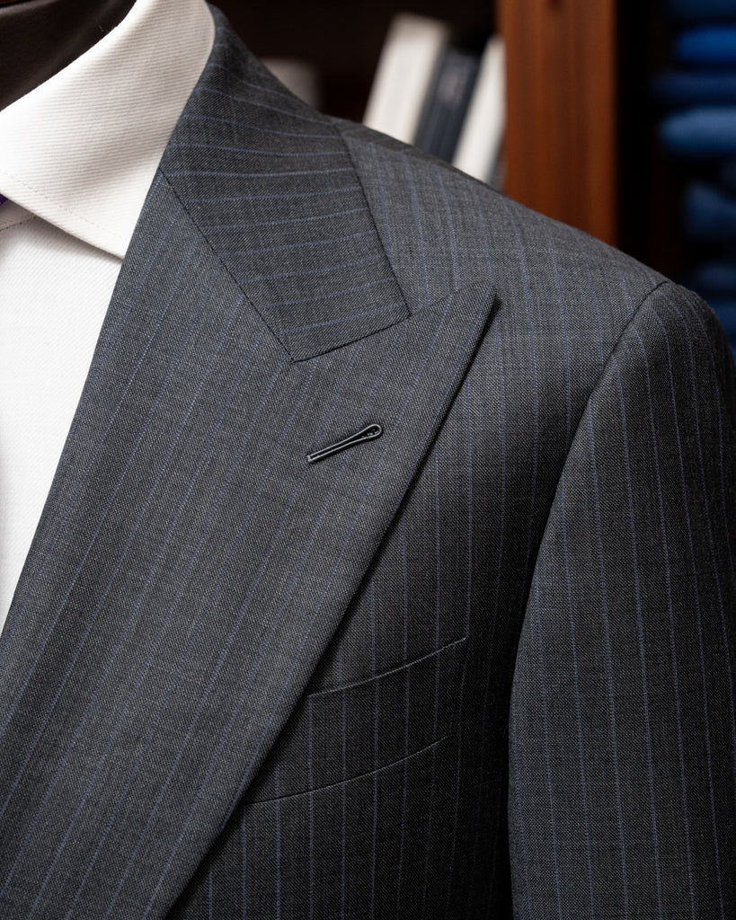 Abito Bernini Gessato Grigio Piombo con Gilet