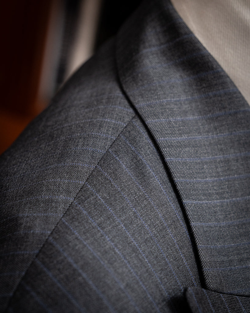 Bernini Dark Gray Pinstriped Suit