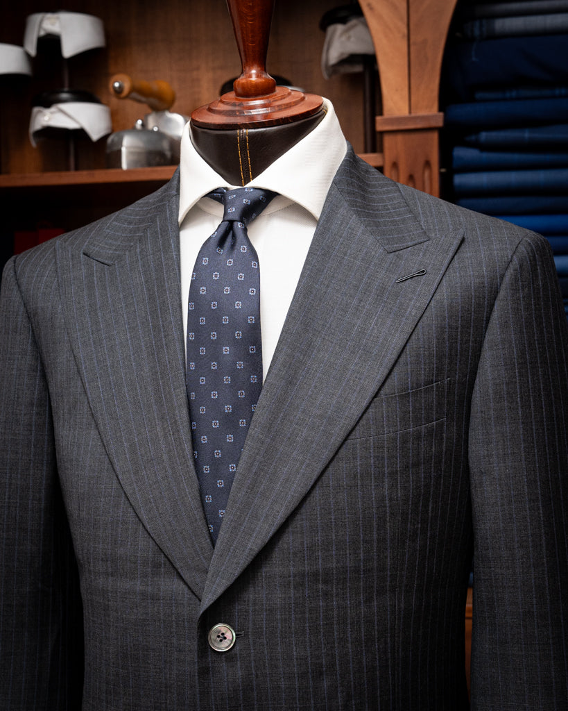 Bernini Dark Gray Pinstriped Suit