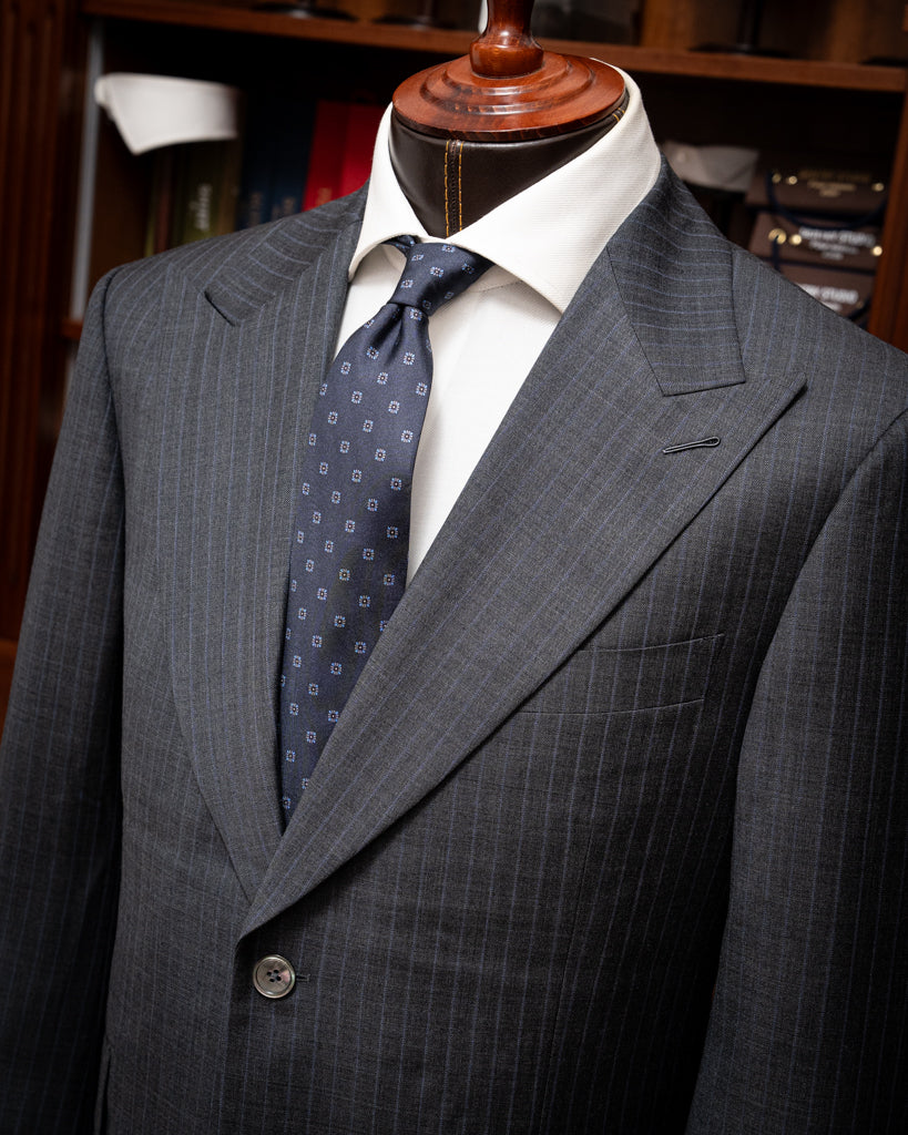 Bernini Dark Gray Pinstriped Suit