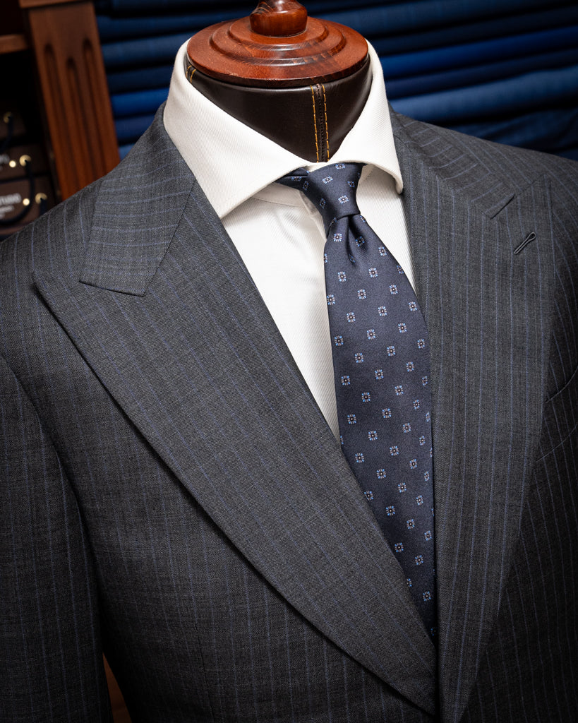 Bernini Dark Gray Pinstriped Suit