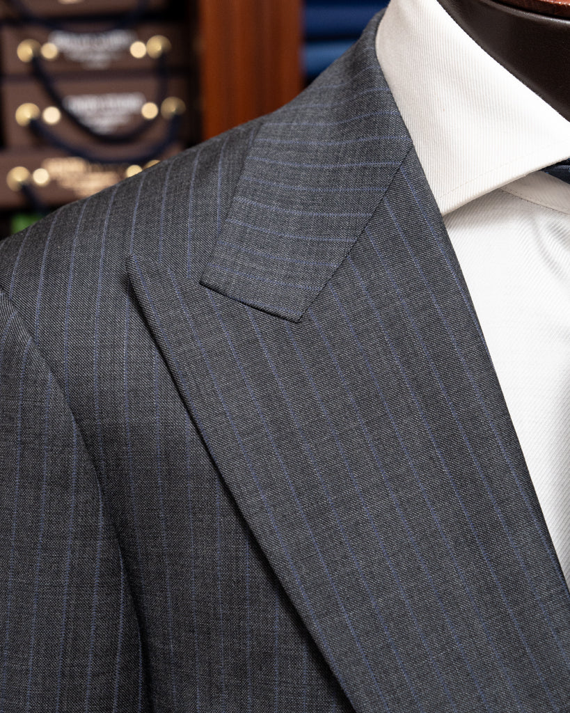 Bernini Dark Gray Pinstriped Suit