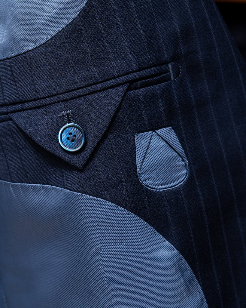 Bernini Herringbone Suit in Ultramarine Blue