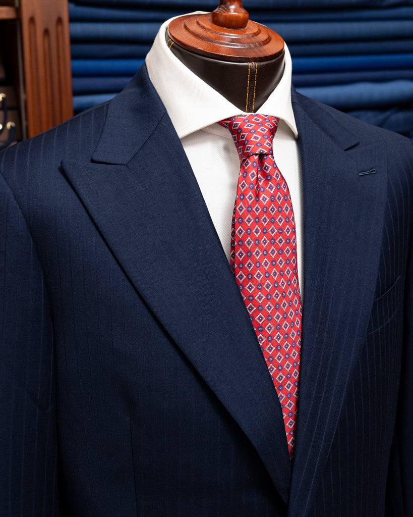 Bernini Herringbone Suit in Ultramarine Blue