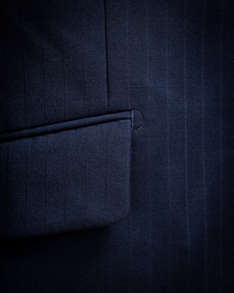 Bernini Herringbone Suit in Ultramarine Blue