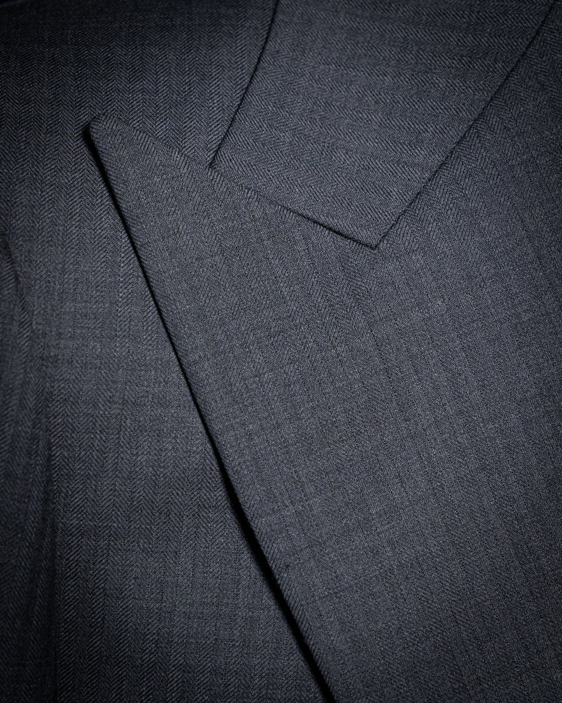 Bernini Herringbone Light Gray Suit