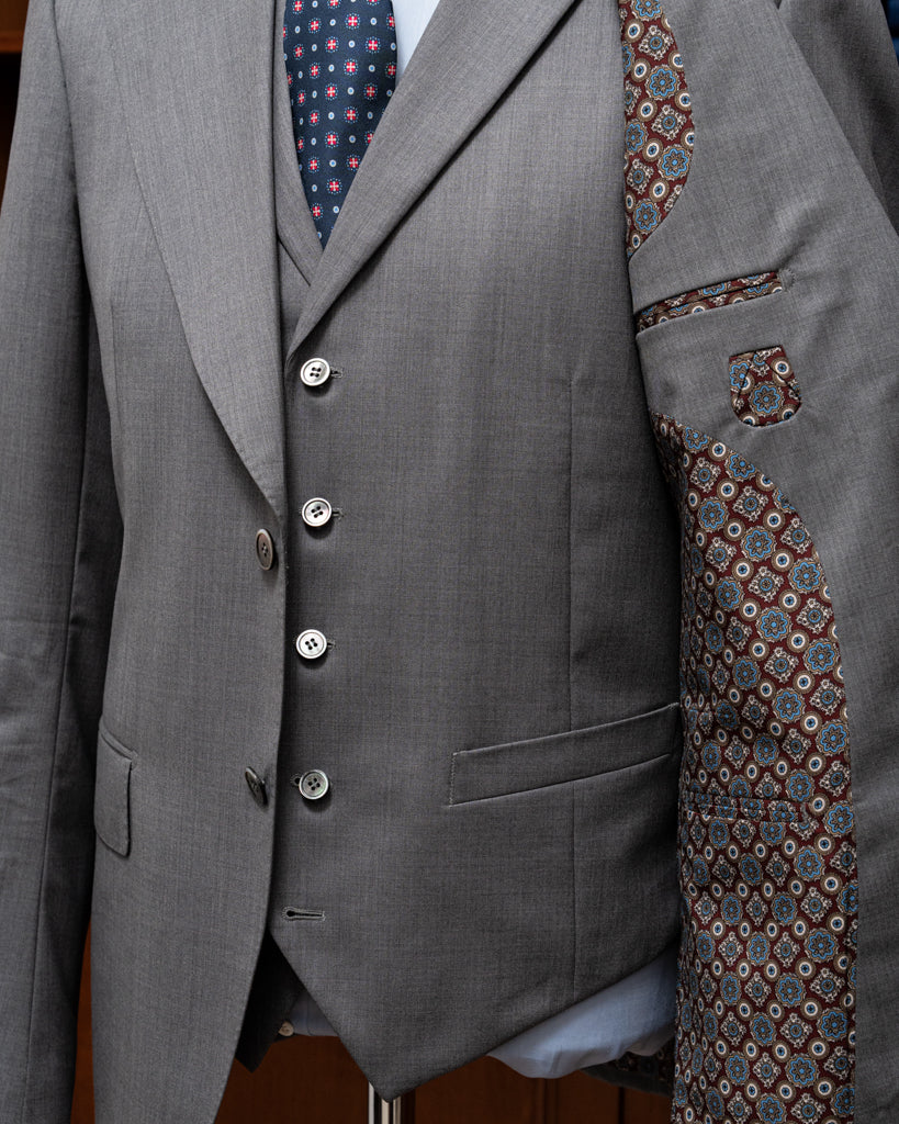 Bernini Pearl Gray Suit with Vest