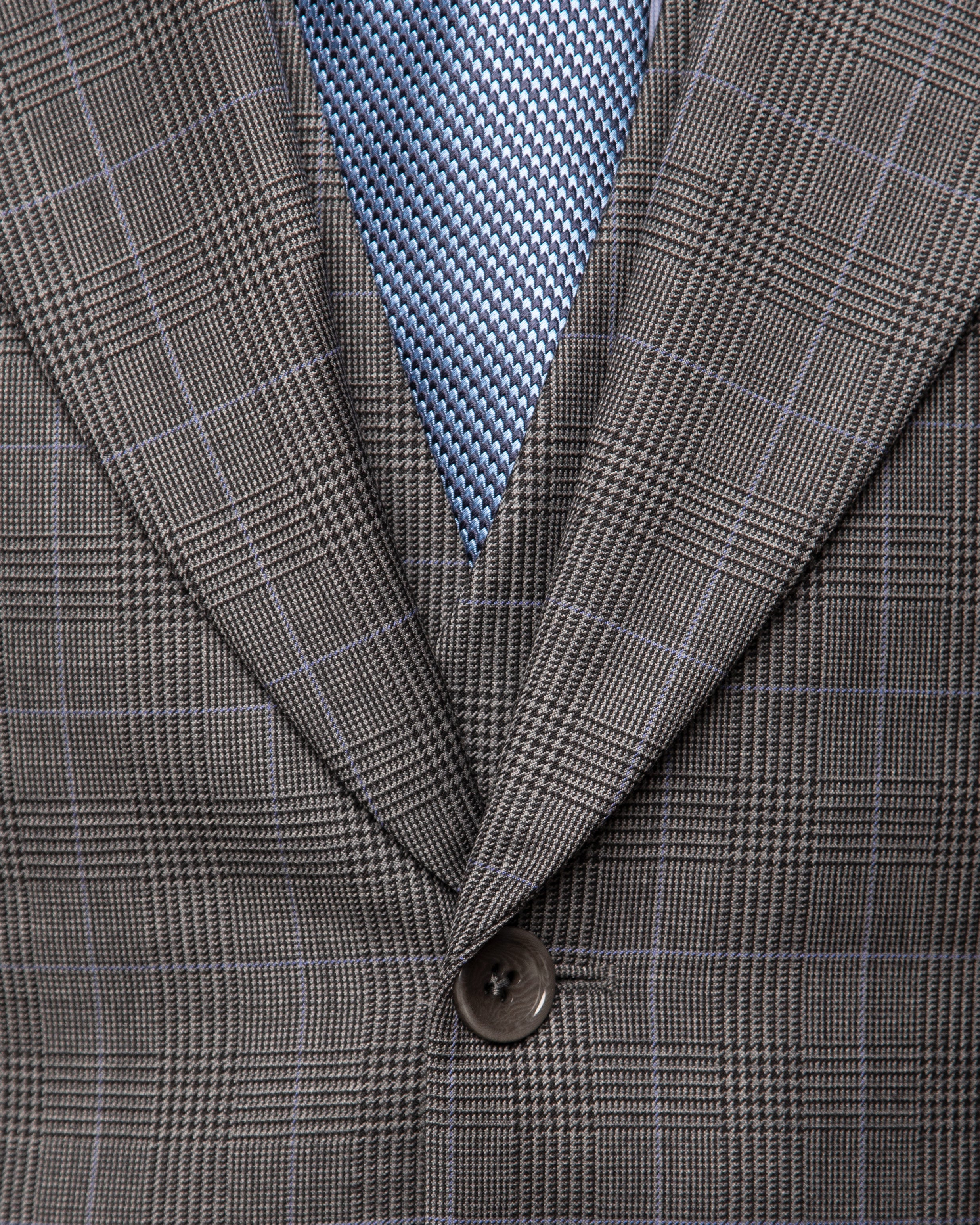 Abito Bernini Micro Check Fumo di Londra con Gilet