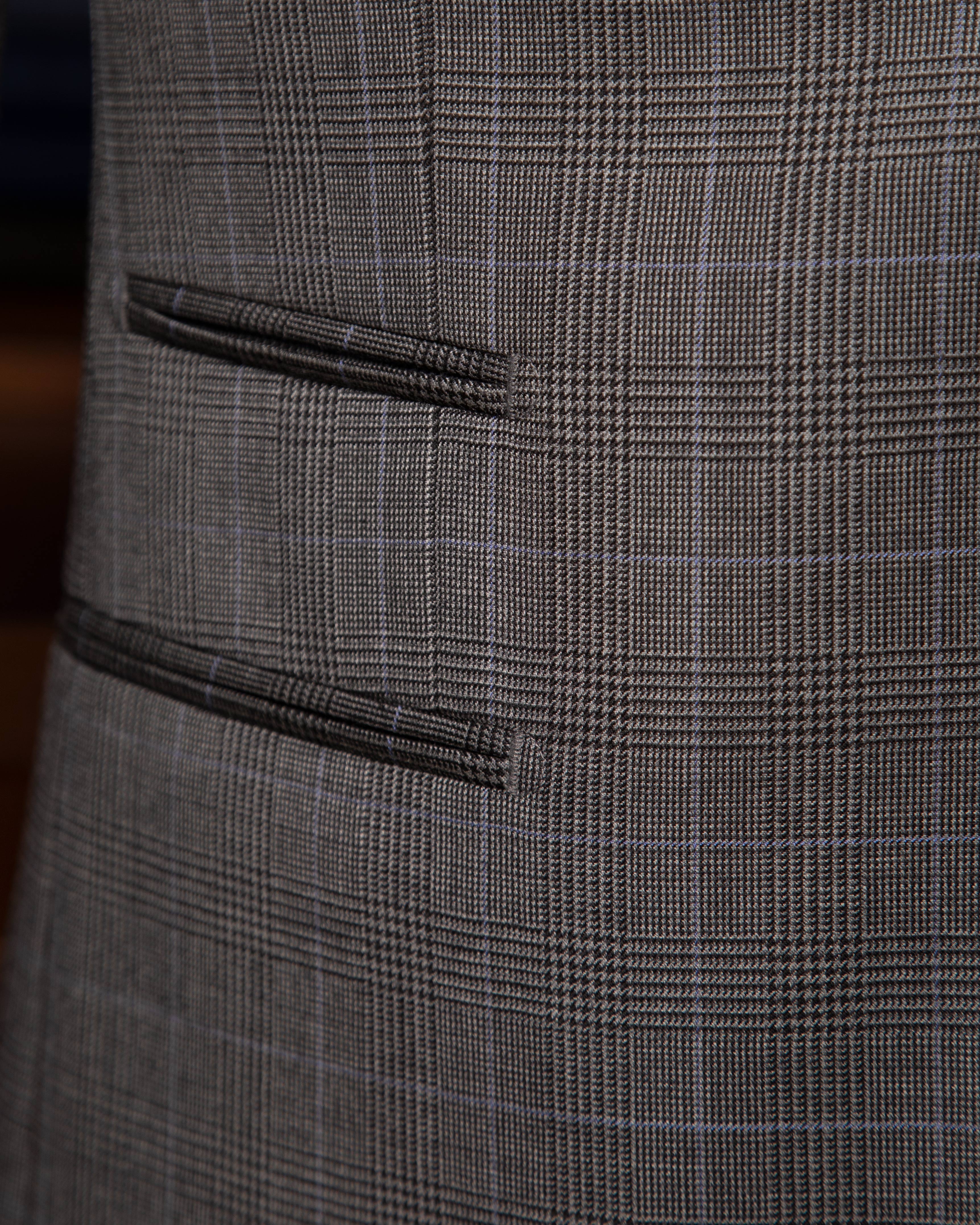 Abito Bernini Micro Check Fumo di Londra con Gilet