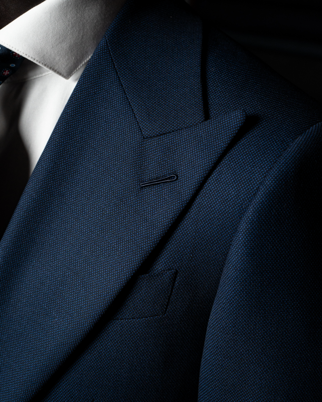 Bernini Partridge's Eye Navy Blue Suit with Waistcoat