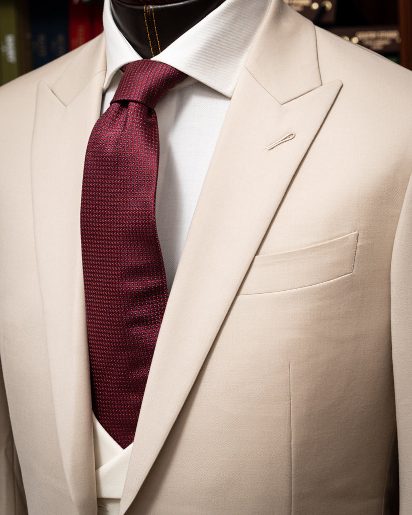 Abito Bernini Beige Panna con Gilet
