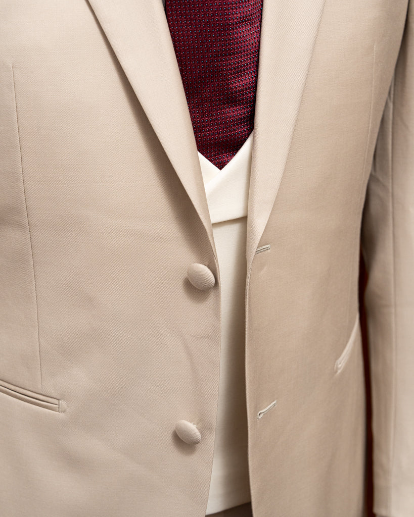 Abito Bernini Beige Panna con Gilet