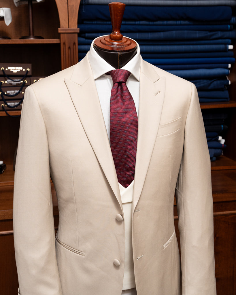 Abito Bernini Beige Panna con Gilet