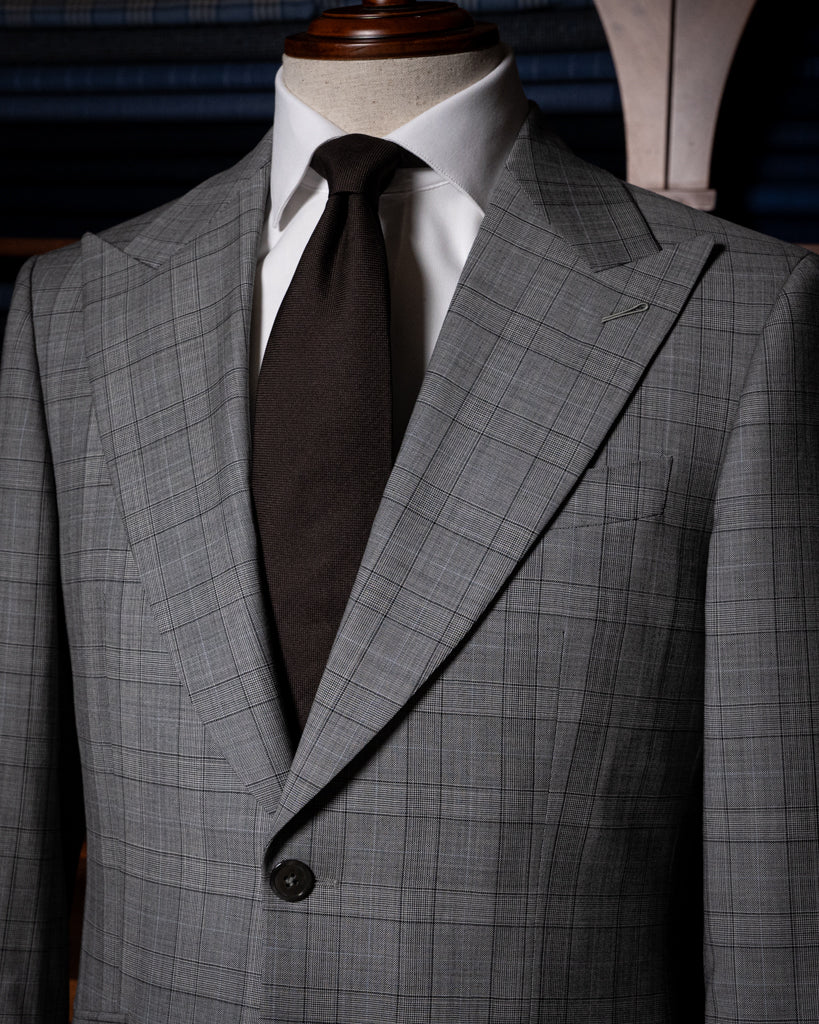 Abito Bernini Principe di Galles Grigio Chiaro con Gilet