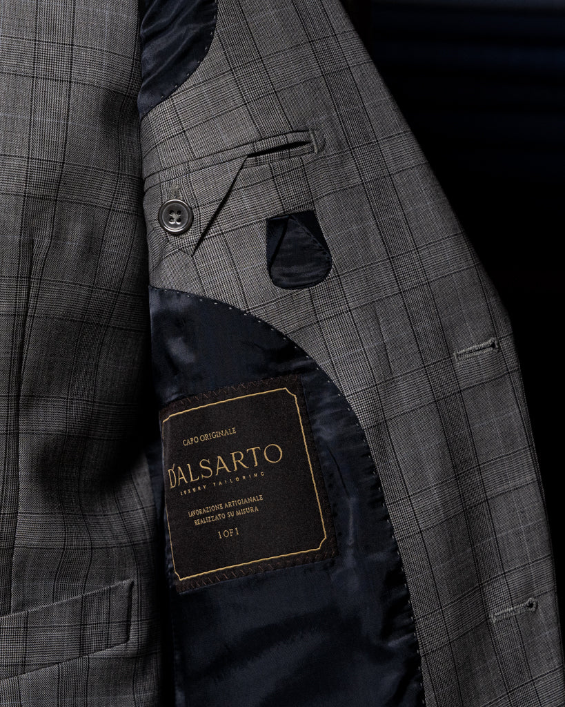 Abito Bernini Principe di Galles Grigio Chiaro con Gilet