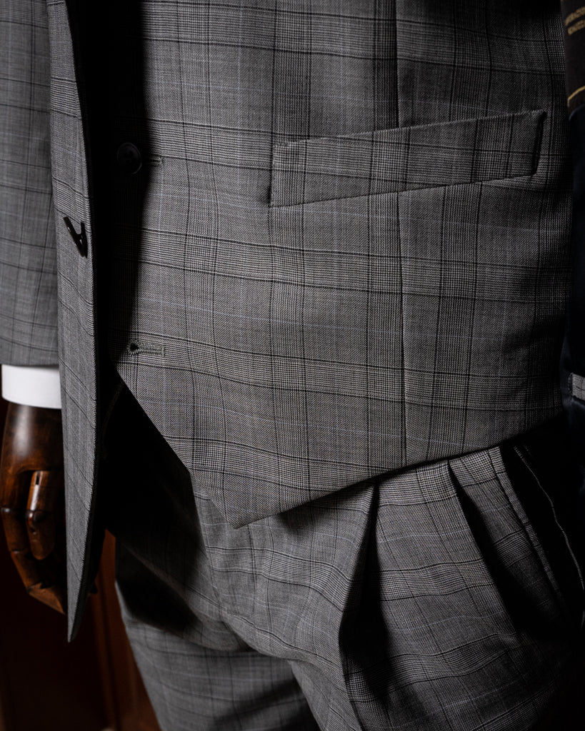 Abito Bernini Principe di Galles Grigio Chiaro con Gilet