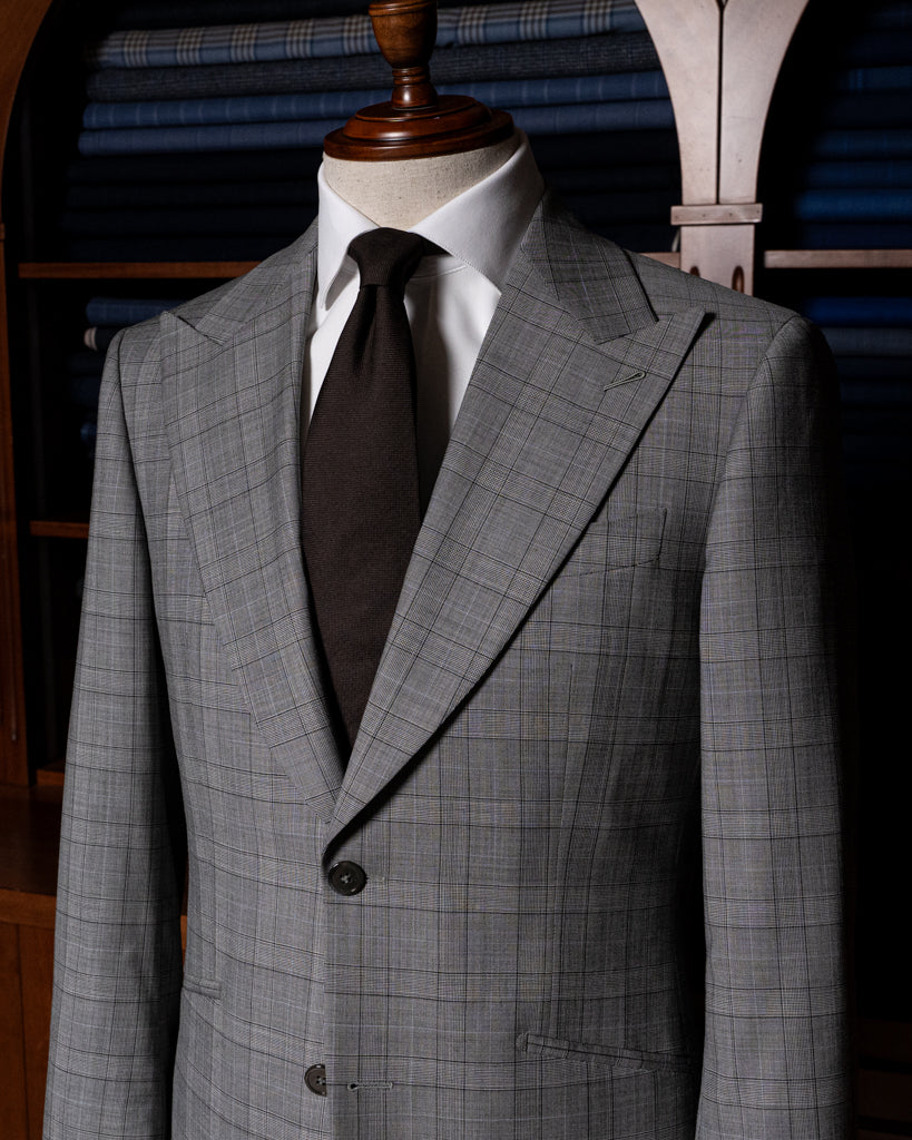 Abito Bernini Principe di Galles Grigio Chiaro con Gilet