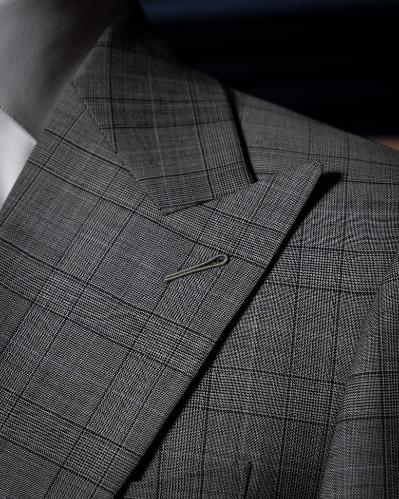 Abito Bernini Principe di Galles Grigio Chiaro con Gilet