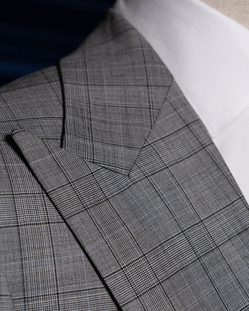 Abito Bernini Principe di Galles Grigio Chiaro con Gilet