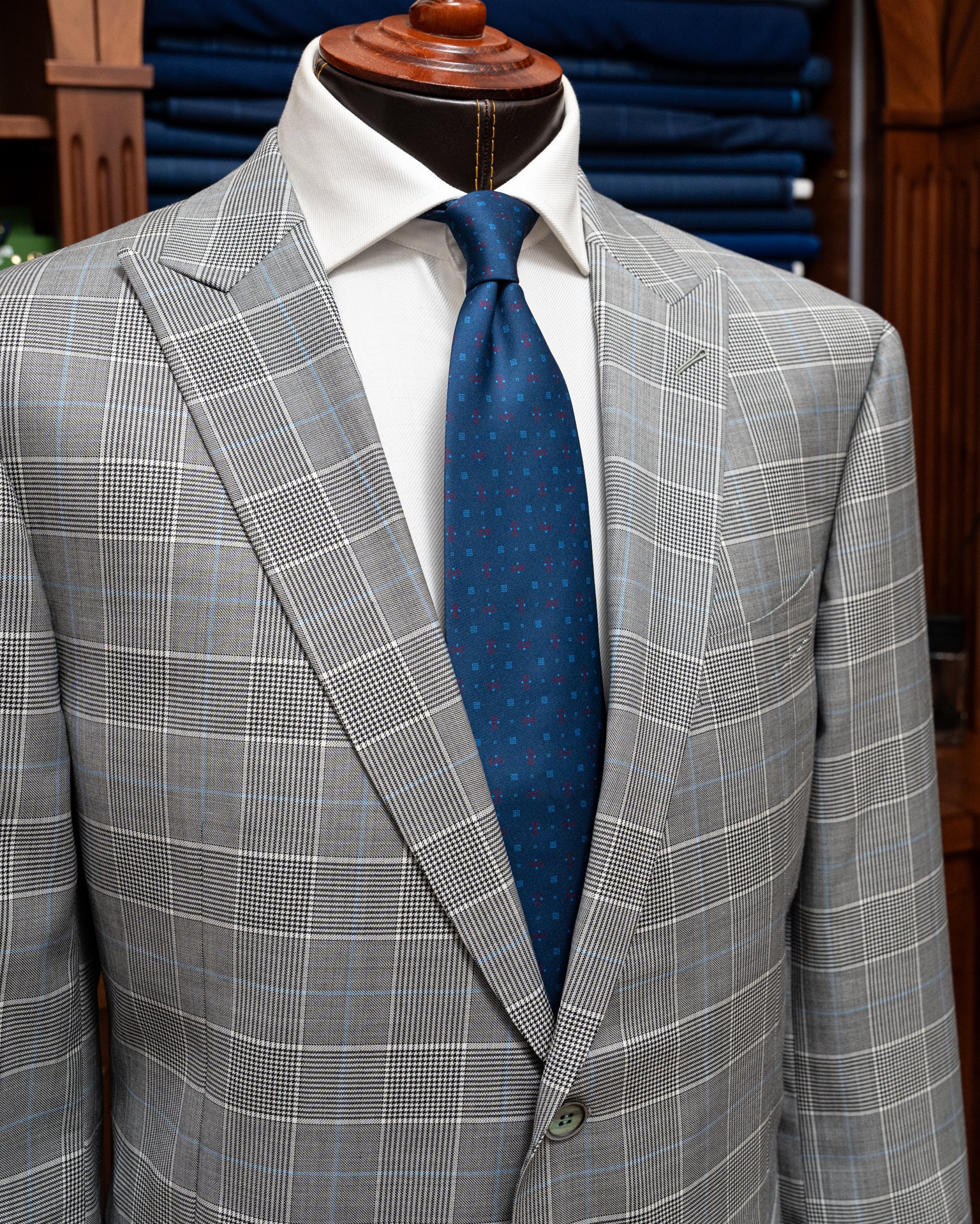 Bernini Light Gray Glencheck Suit