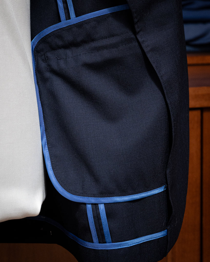 Dark Blue Unlined Bernini Suit