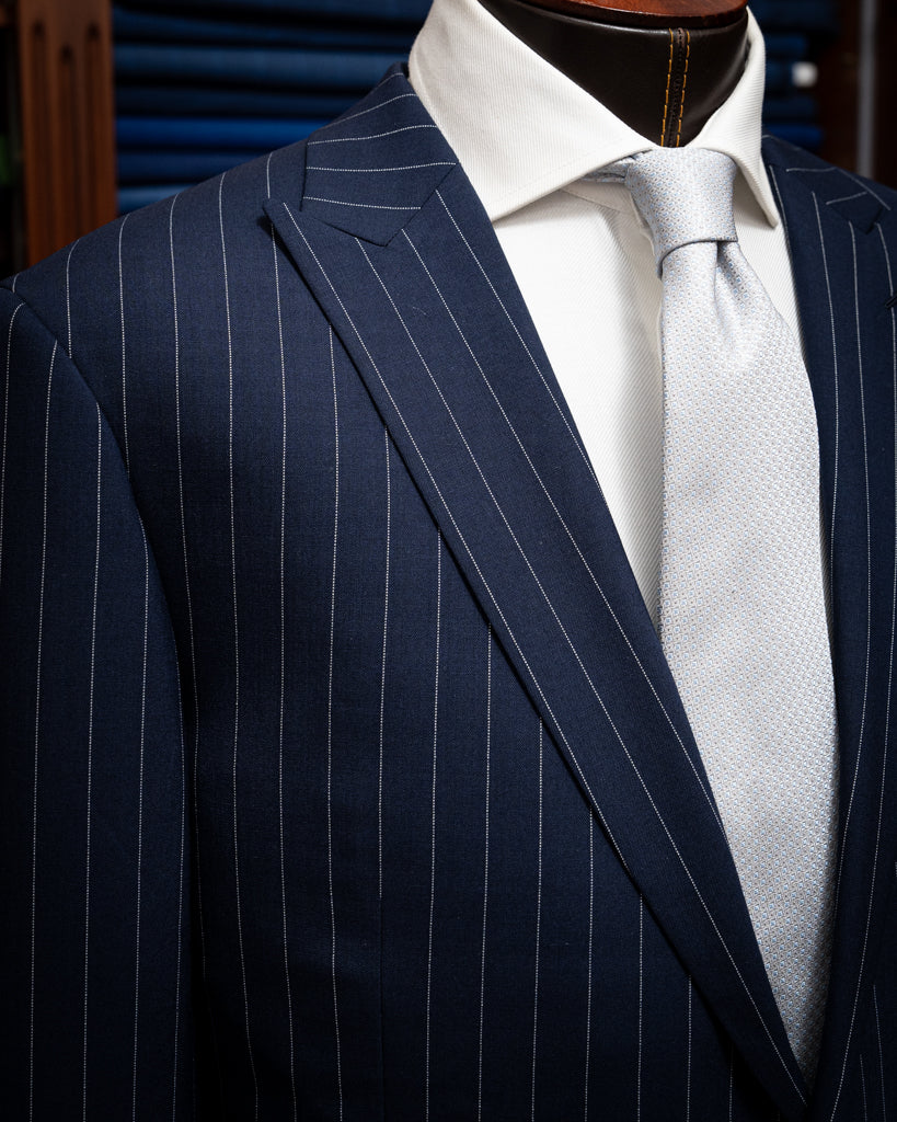 Bernini Unlined Blue Pinstripe Suit