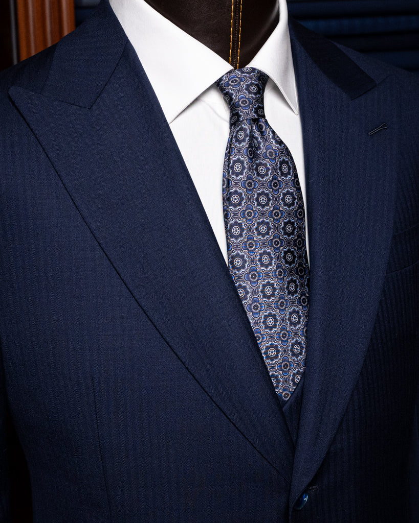 Bernini Medium Blue Suit with Vest