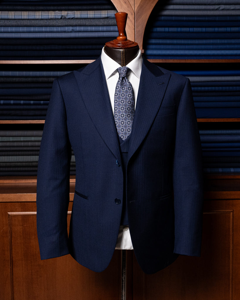 Bernini Medium Blue Suit with Vest